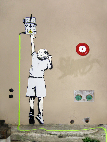 obra Boy – North 6th Avenue, NYC (graffiti attributed to Banksy)
