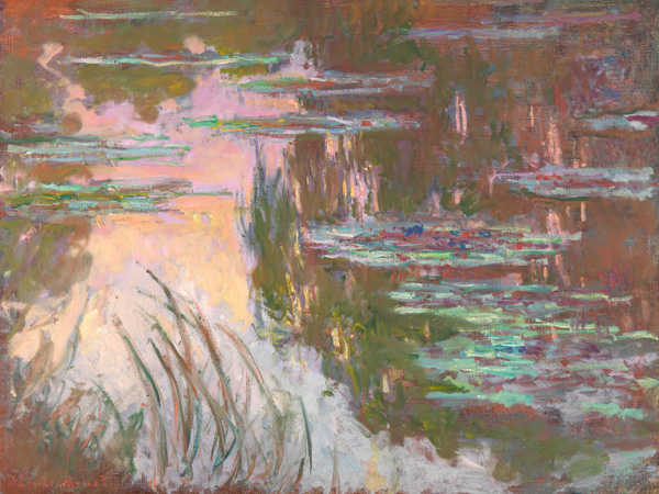 obra Water-Lilies, Setting Sun