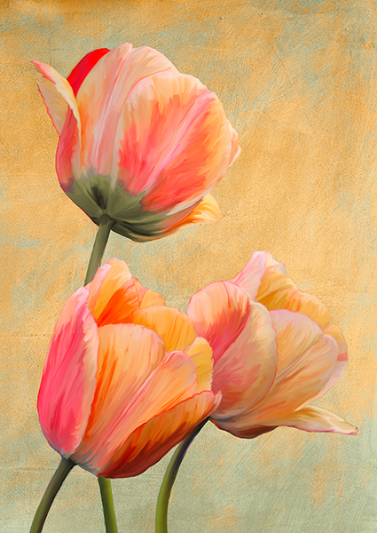 obra Golden Tulips I