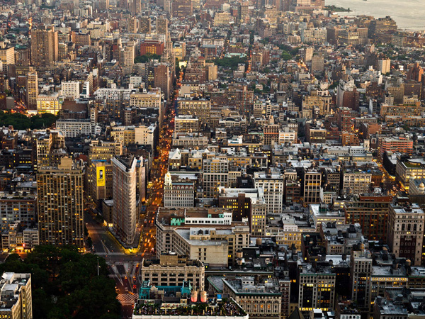 obra Aerial view of Manhattan, NYC