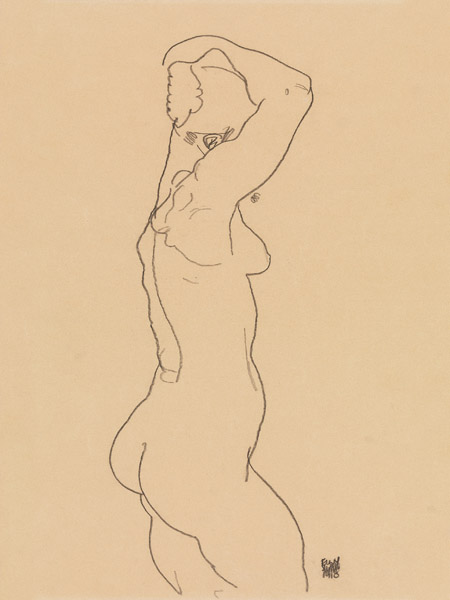 obra Standing Nude, Facing Right