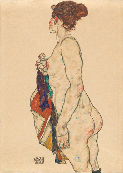 obra Standing Nude with a Patterned Robe
