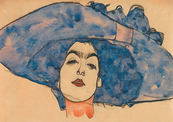obra Eva Freund in Blue Hat