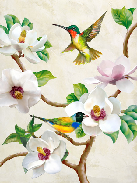 obra Magnolia and Birds